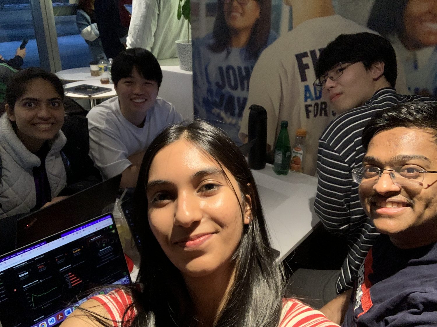 With the team