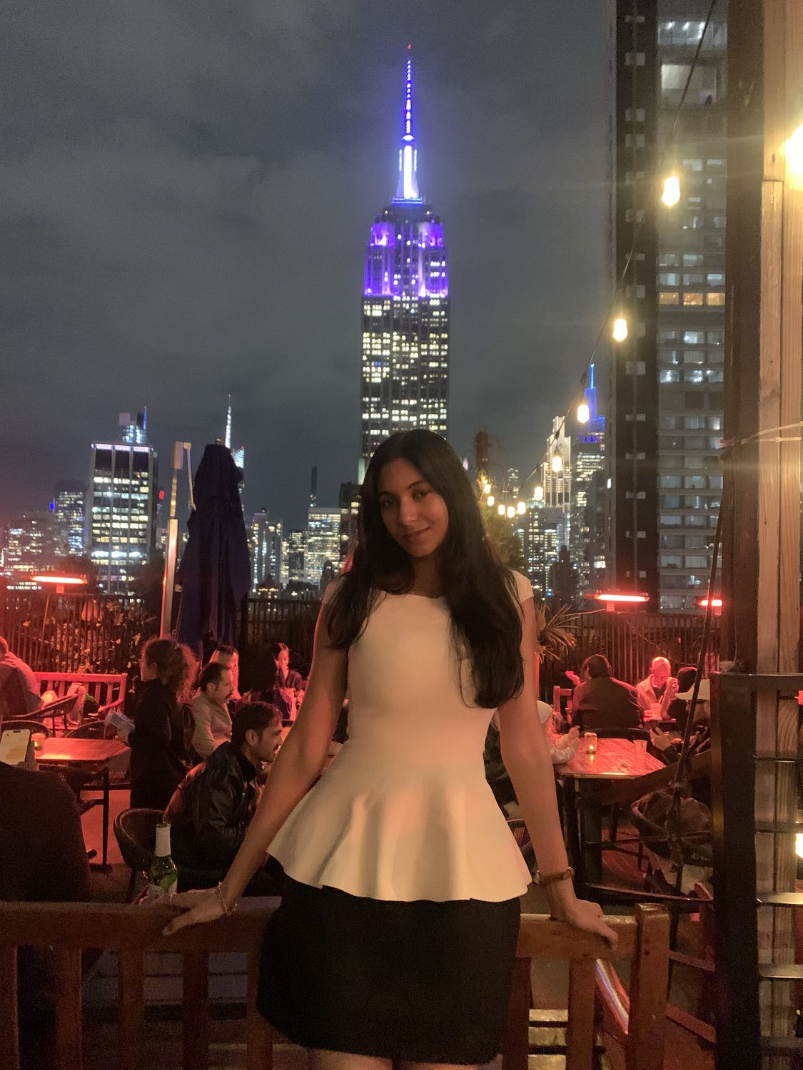By the NYC skyline