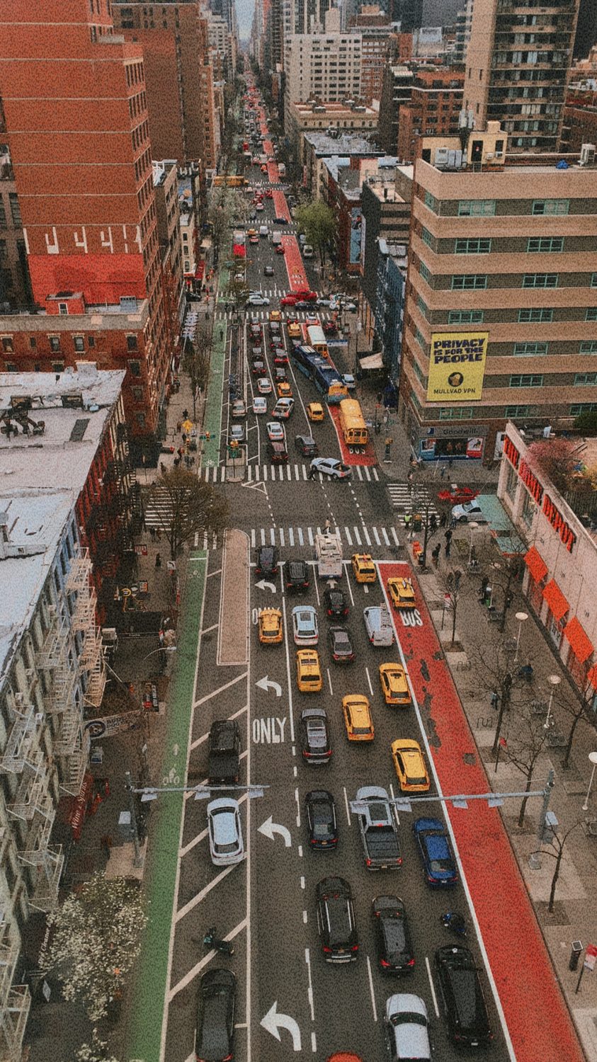 Above the city